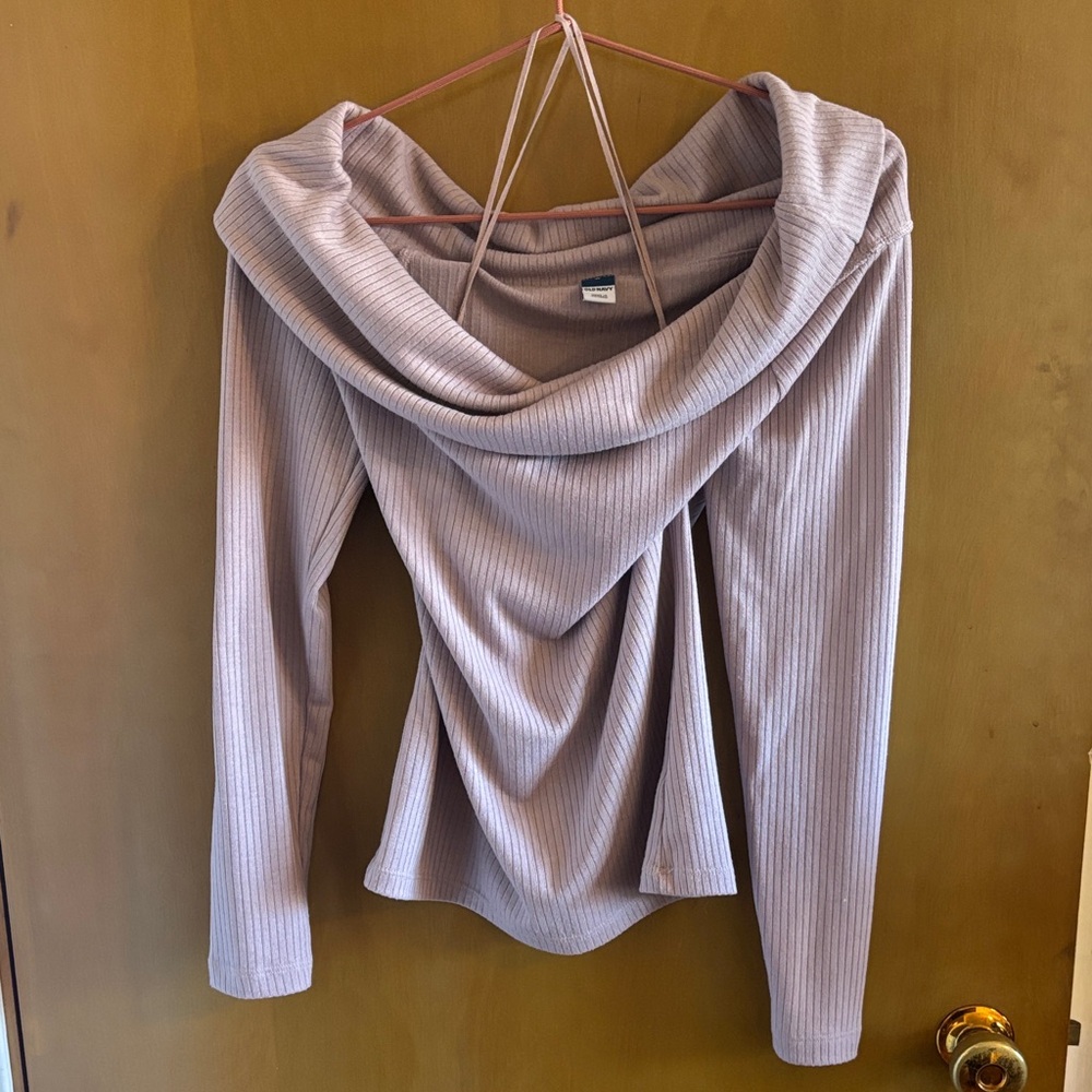Old Navy Off-the-Shoulder Sweater in Light Purple